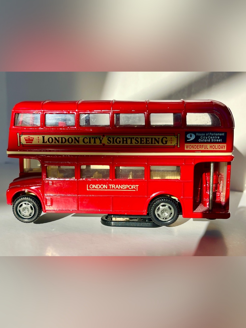London City Sightseeing Double Decker Bus Die Cast Metal Model Travel Souvenir